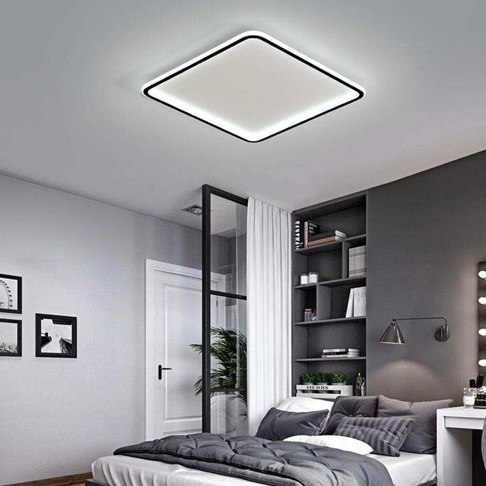 LED Ceiling Light Flush Mount Modern Chandelier Lighting Fixture with Remote