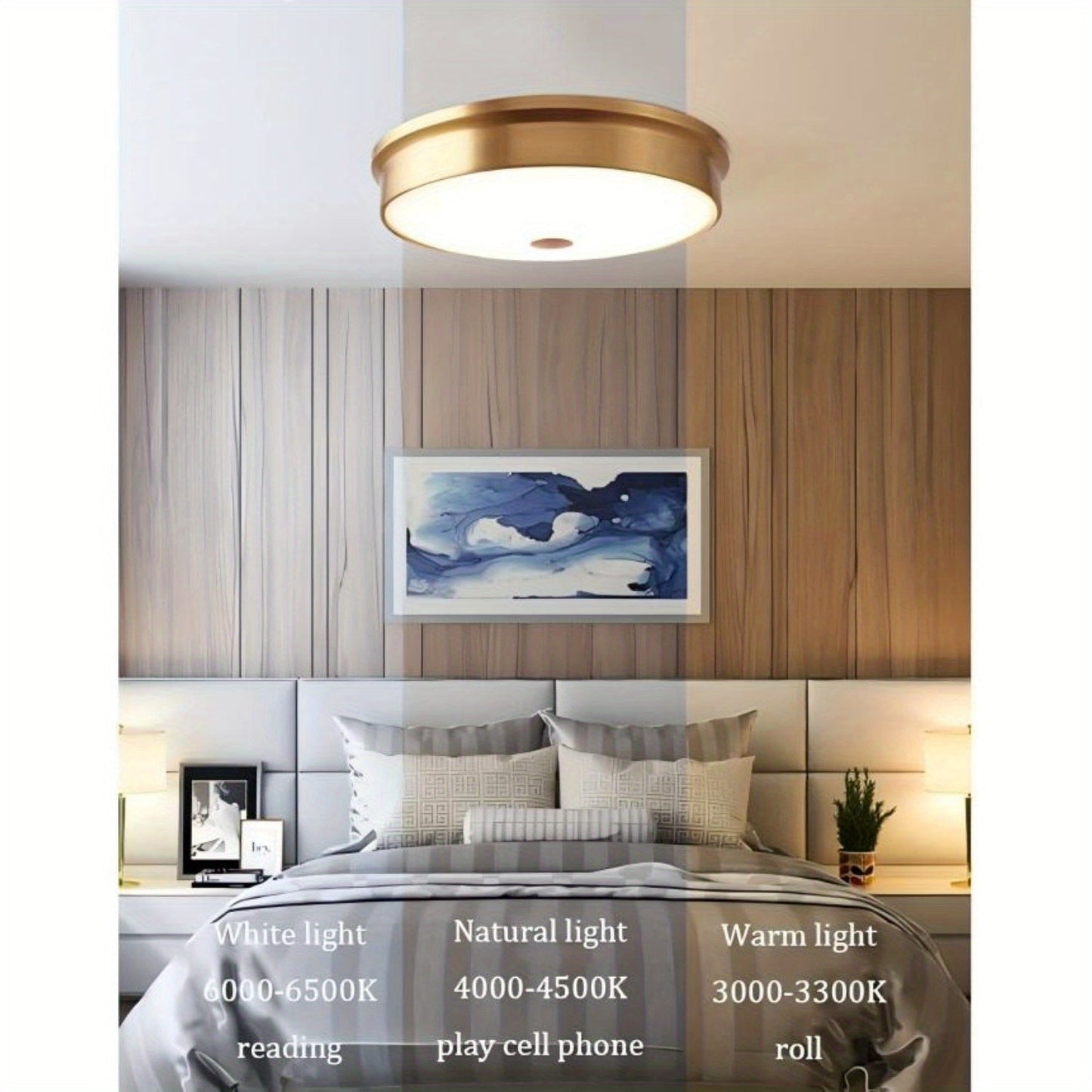 1 LED 3000K/ 4000K/ 6000K ceiling light, modern simple ceiling light, bedroom, living room, aisle, corridor, balcony