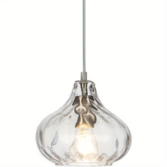 Modern hand blown glass chandelier, ceiling lighting fixture, water corrugated glass chandelier, bulb type: E26CFL, LED bulb or incandescent bulb (excluding bulb), suitable for kitchen, dining room, club corridor, bedroom, living room, cafe, bar, clu