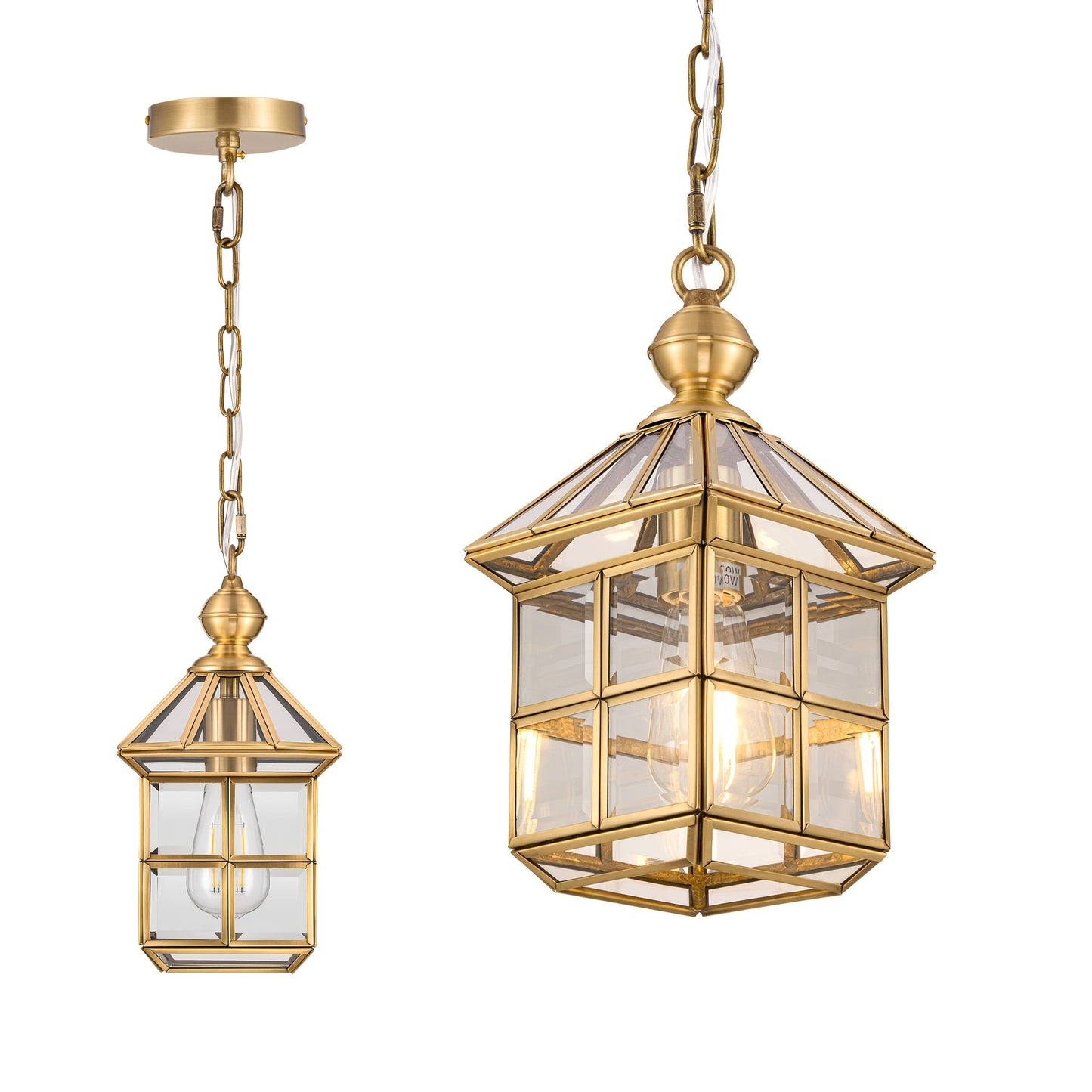 Modern Flush Mount Chandeliers, Handcrafted Brass Ceiling Light, Exquisitely Crafted Elegant Gold Pendant Light for Bedroom And Living Room