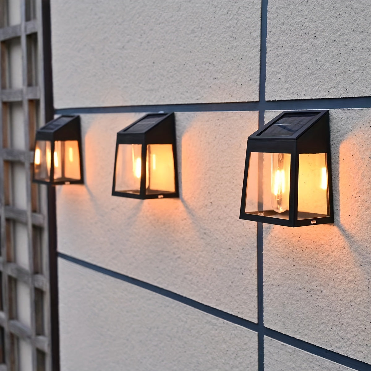 2pcs Solar Wall Lights Wall Installation Solar Light Outdoor Decoration Solar Wall Light Sensor Light