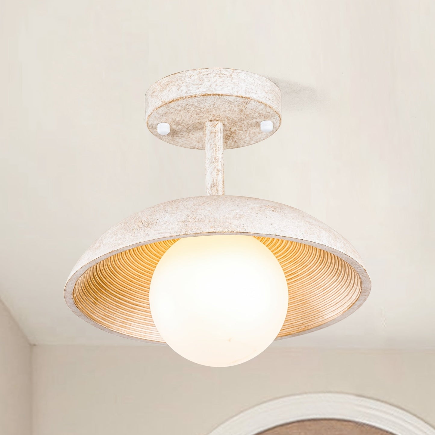 Beige chandelier Interior farmhouse style chandelier