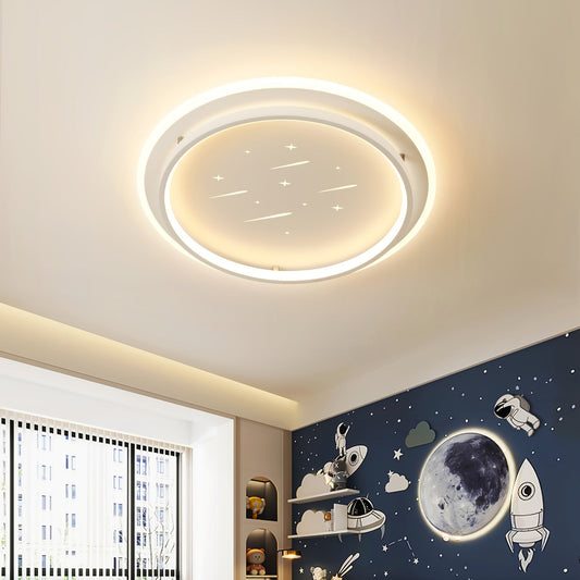 Meteor Round Ceiling Light Metal Round Recessed Ceiling Light Modern Style 1 Light Recessed Installation Lighting Near Ceiling Light For Bedroom Living Room Hotel Corridor - Dimmable Send Remote Control